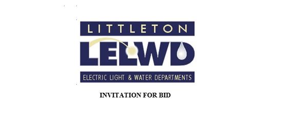 Logo for Littleton Electric Light & Water Departments with the text Invitation for Bid.
