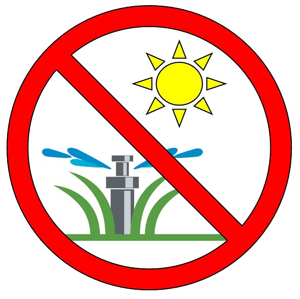 Outdoor water use restrictions illustration